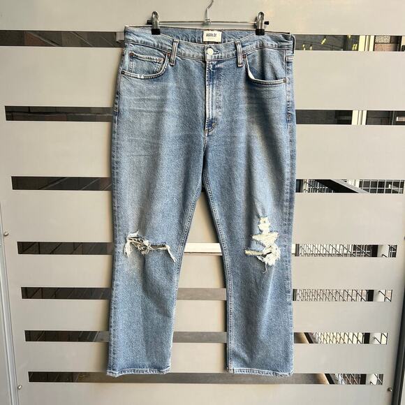 AGOLDE Mid Rise Straight Leg Jeans in Whiplash Size 31 - Picture 2 of 6